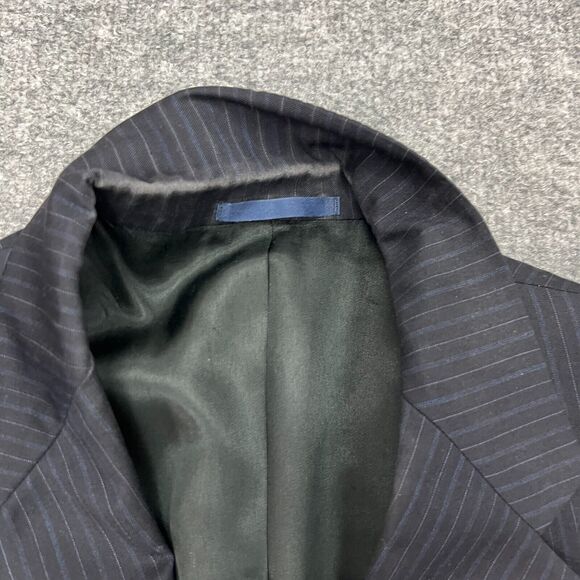 Daniel Cremieux Blazer Mens 42 Navy Pinstripe Classic 3 Button Notch Lapel *READ - Picture 4 of 13